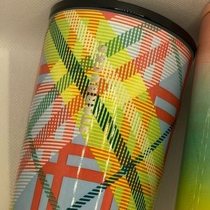 Plaid cold cup